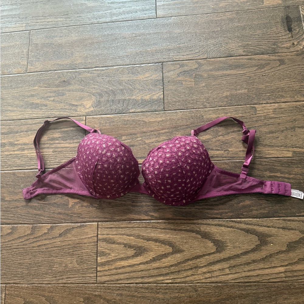 Victoria's Secret Deep Purple Lace Bra